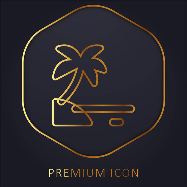 Пляжный логотип или значок премиум-класса