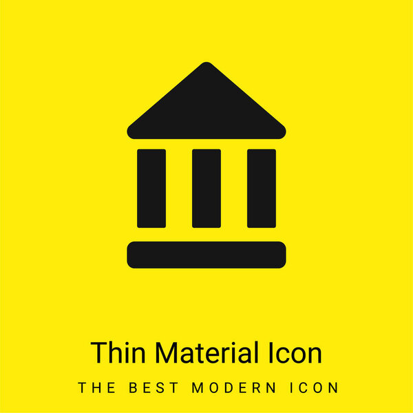 Символ банка минимальный ярко-желтый значок материала