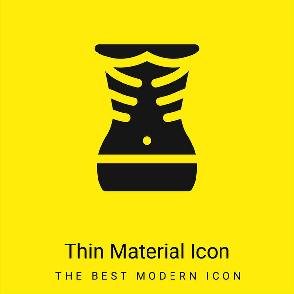 Anorexia minimal bright yellow material icon