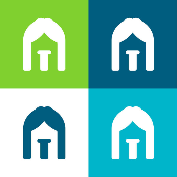 Четырехцветный минимальный набор значков Arc Flat