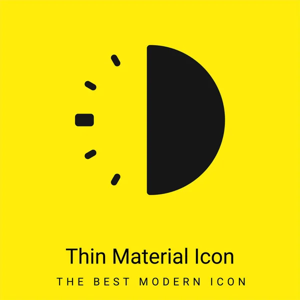 Minutos Mínimo Icono Material Amarillo Brillante — Archivo Imágenes Vectoriales