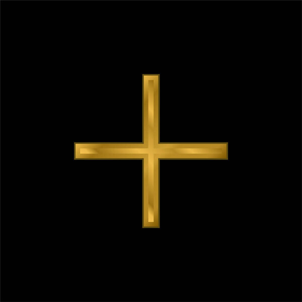 Добавить позолоченный металлический значок или вектор логотипа