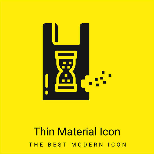 Biodegradable minimal bright yellow material icon