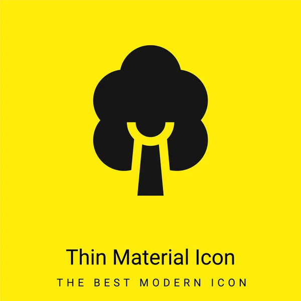 stock vector Birch Tree minimal bright yellow material icon