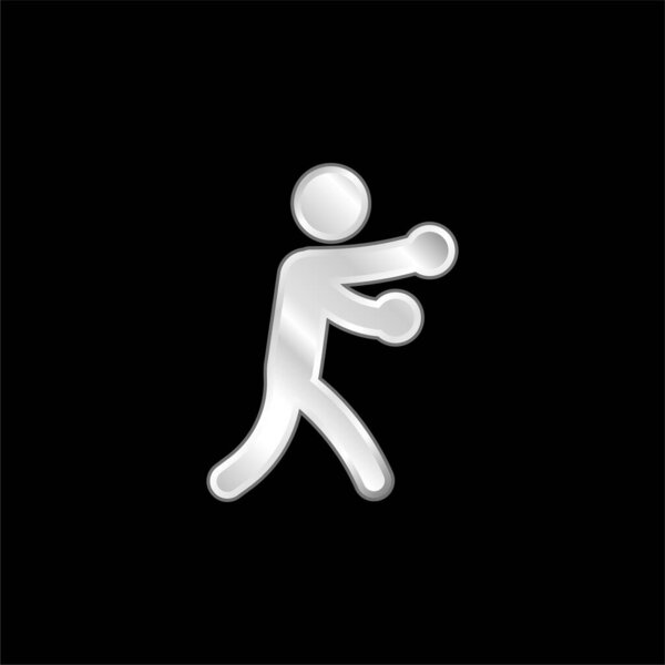 Покрытый серебром металлический значок