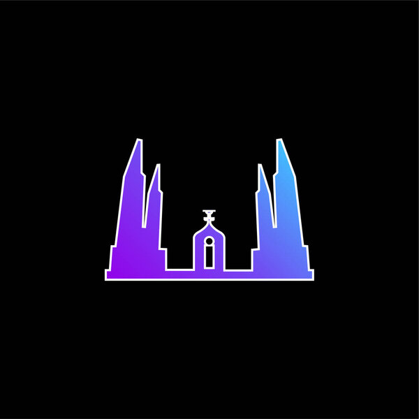 Bangkok Democracy Monument Of Thailand blue gradient vector icon