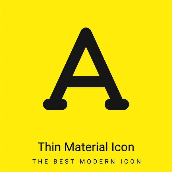 Alpha Minimal Bright Yellow Material Icon — Stock Vector