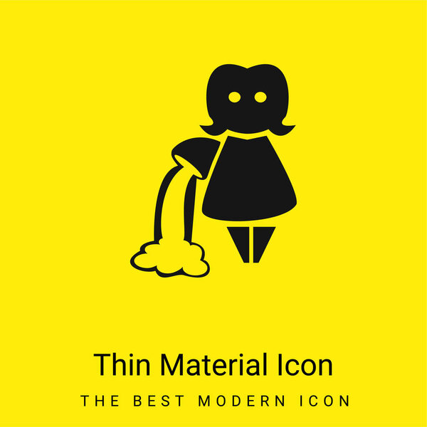 Aquarius Zodiac Symbol Of Female Water Carrier minimal bright yellow material icon