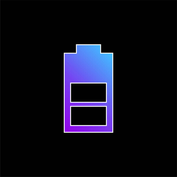 Battery With Half Charge blue gradient vector icon