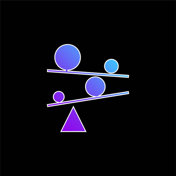 Balance blue gradient vector icon