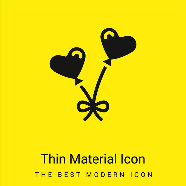 Balloons minimal bright yellow material icon