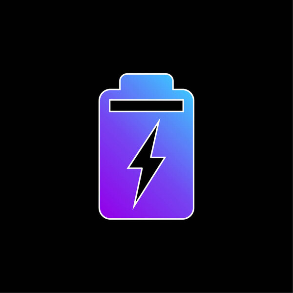 Battery blue gradient vector icon