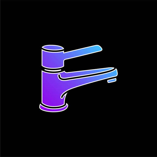 Bathroom Tap Tool To Control Water Supply blue gradient vector icon