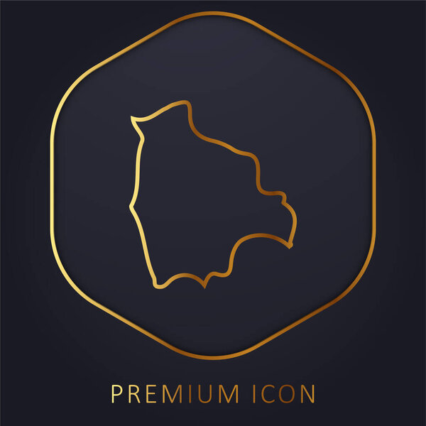 Bolivia golden line premium logo or icon