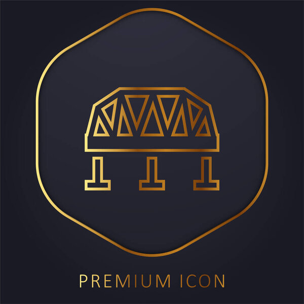 Золотая линия моста, логотип или иконка