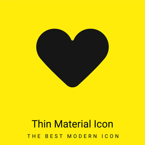 Black Heart minimal bright yellow material icon