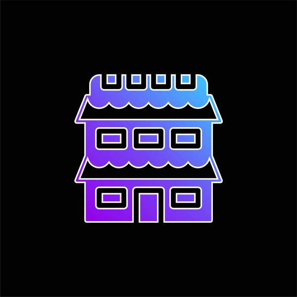 Значок синего градиента квартиры