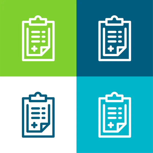 Admision Form Flat Four Color Minimal Icon Set — Stock Vector