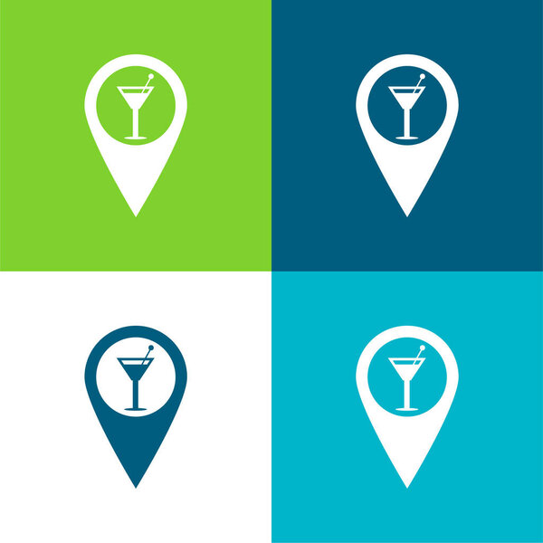 Бар Pin Плоский четырехцветный минимальный набор значков