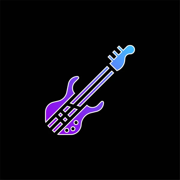 Bass Guitar Blue Gramdient Vector Icon — 스톡 벡터