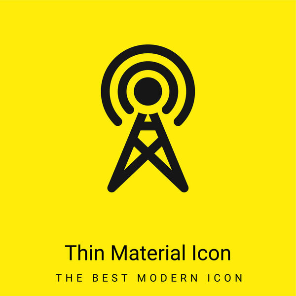 Antenna minimal bright yellow material icon