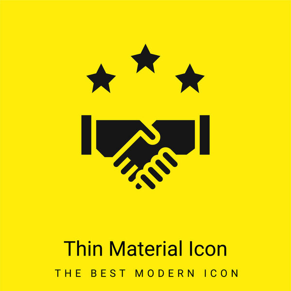 Agreement minimal bright yellow material icon