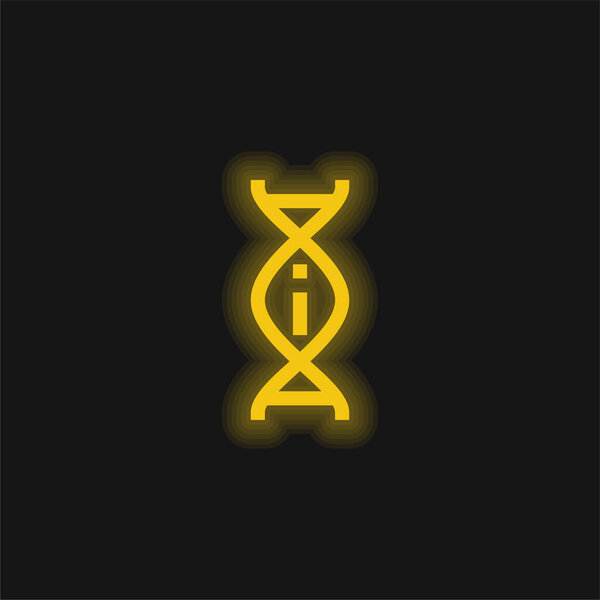 Adn yellow glowing neon icon