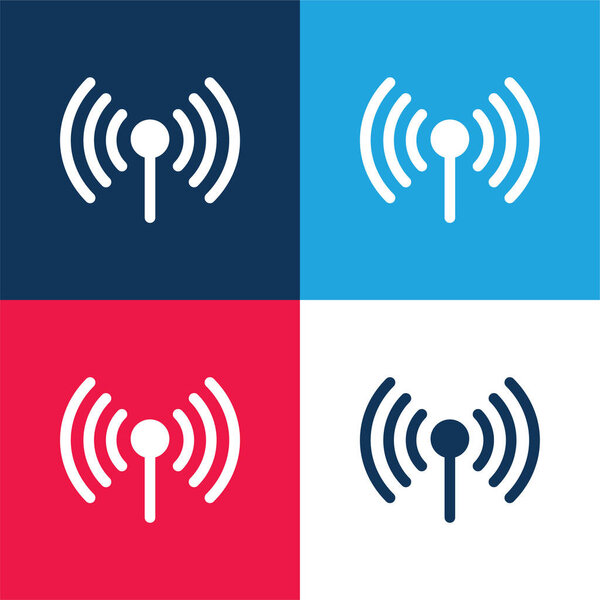 Антенны синего и красного цветов минимальный набор значков