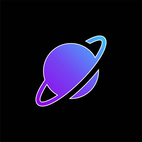 Asteroid blue gradient vector icon