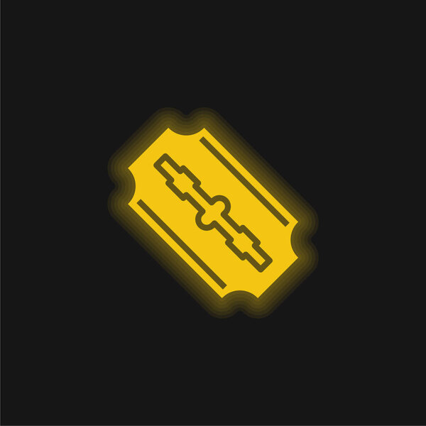 Blades yellow glowing neon icon