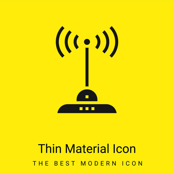 Antenna minimal bright yellow material icon