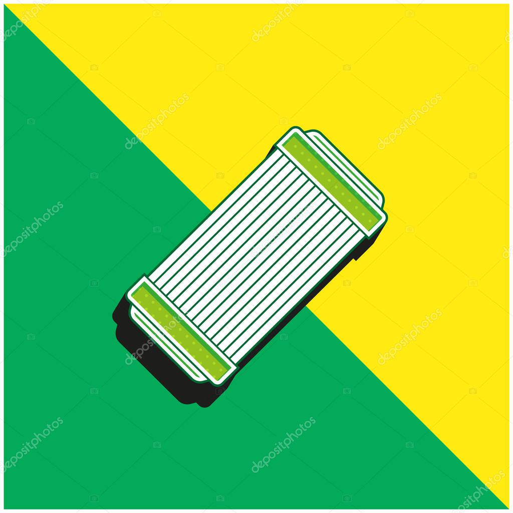 Air Filter Green and yellow modern 3d vector icon logo