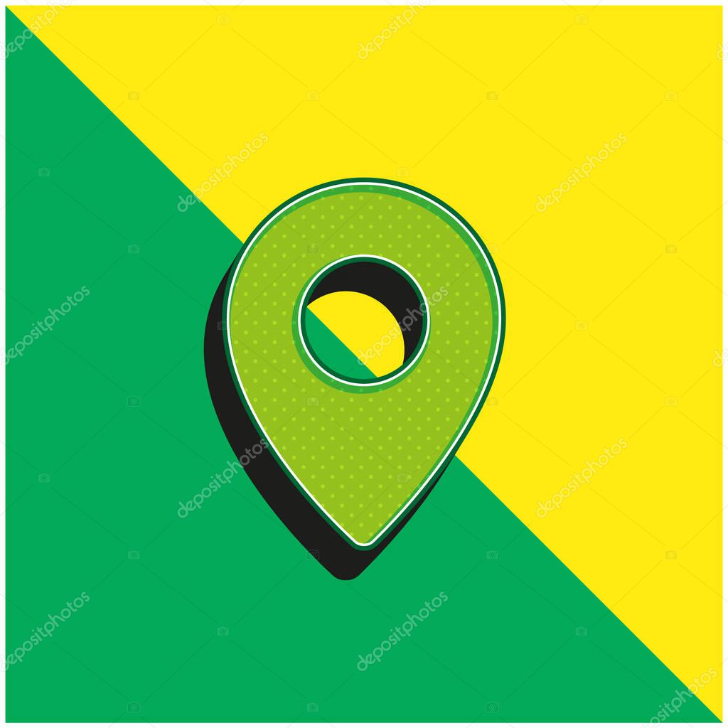 Black Placeholder Variant Green and yellow modern 3d vector icon logo