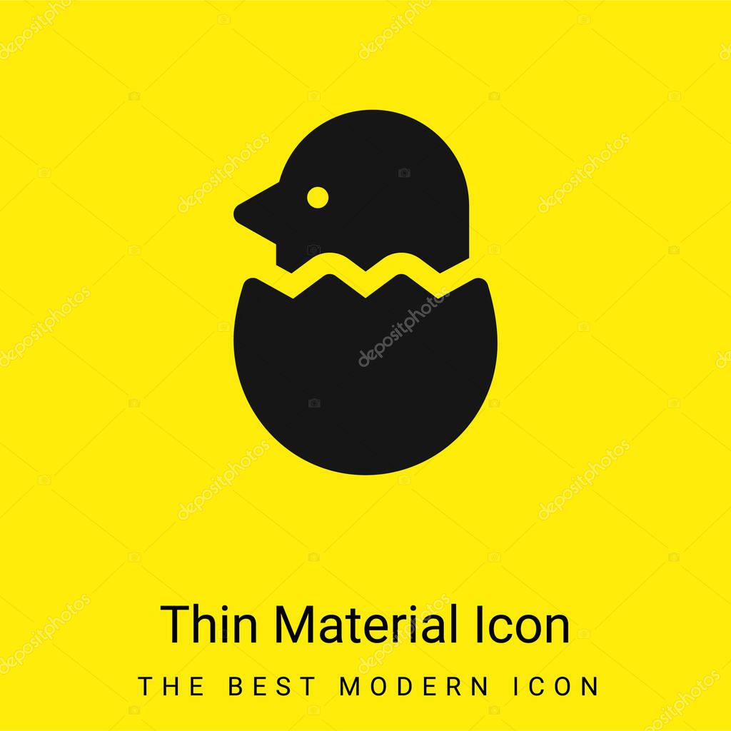 Bird minimal bright yellow material icon