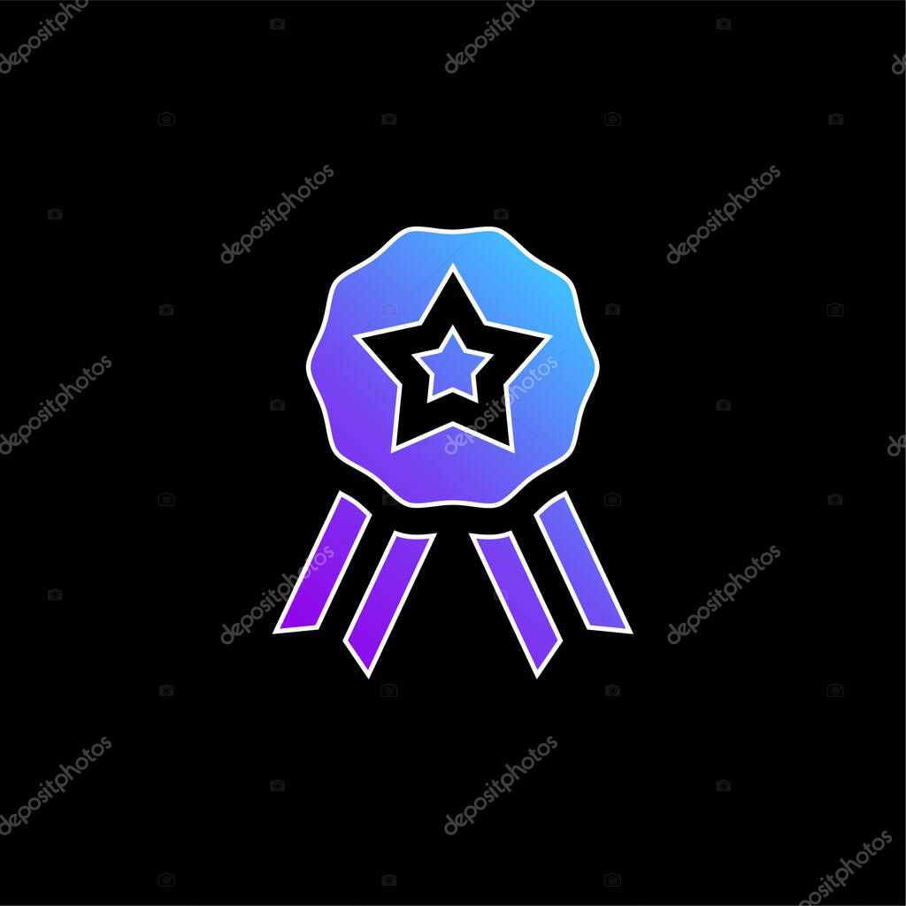 Badge blue gradient vector icon