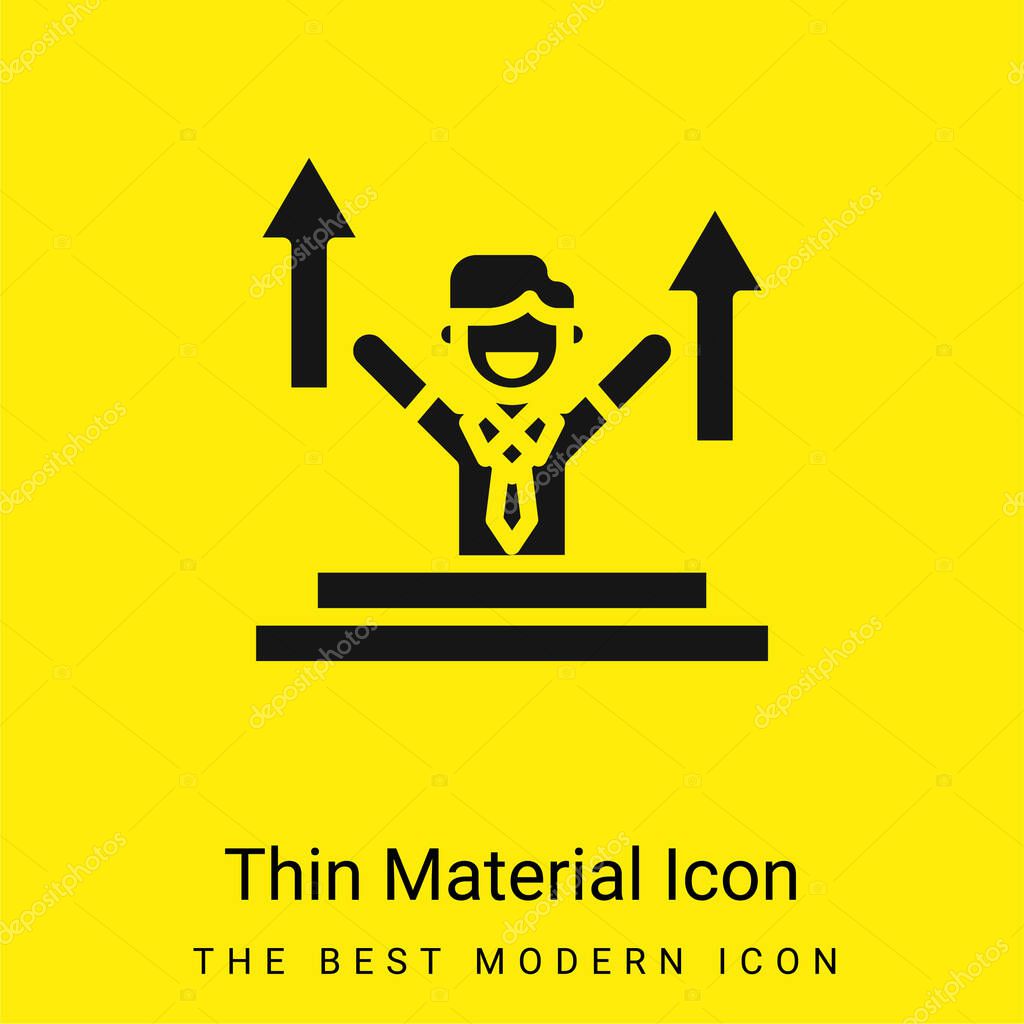 Advance minimal bright yellow material icon