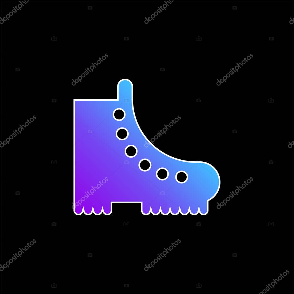Boot blue gradient vector icon