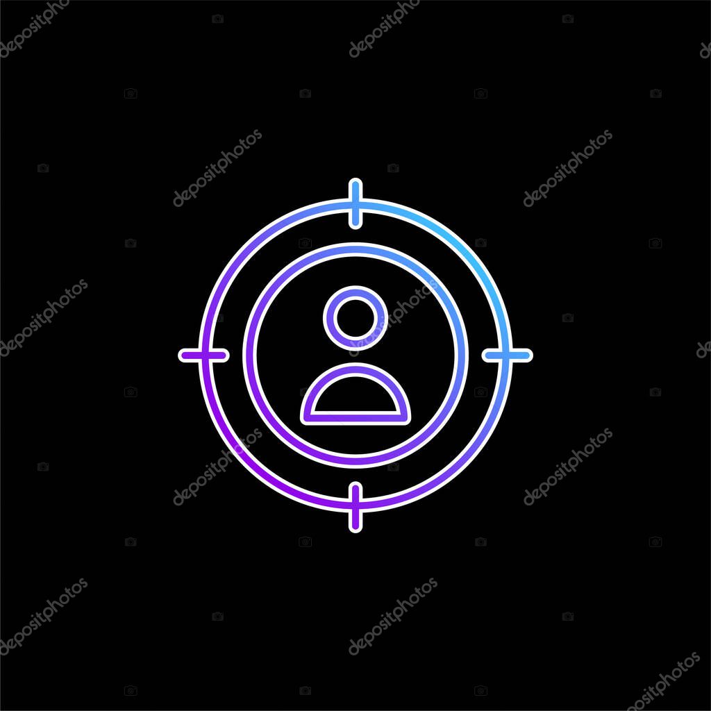 Aim blue gradient vector icon