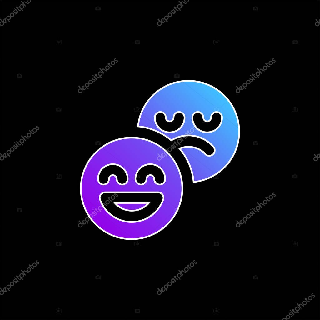 Attitude blue gradient vector icon