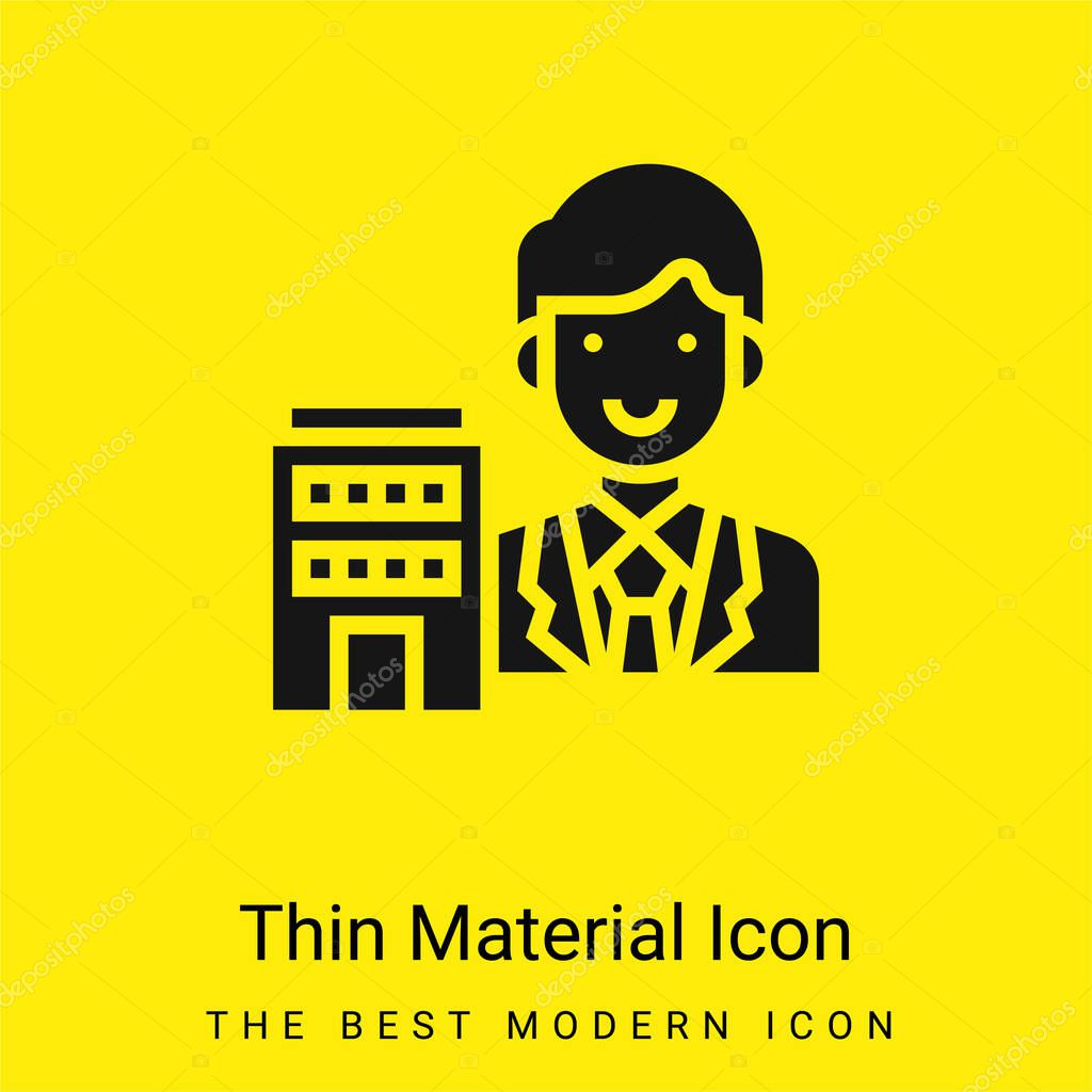 Agent minimal bright yellow material icon
