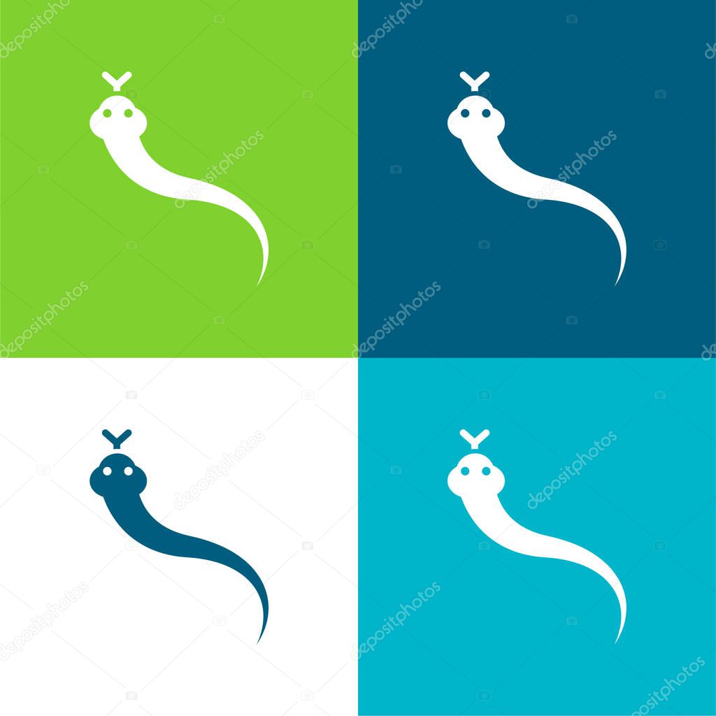 Animal Flat four color minimal icon set