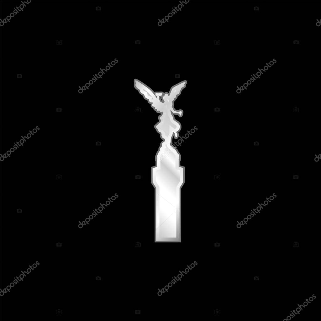 Angel Of Independence Of Mexico silver plated metallic icon