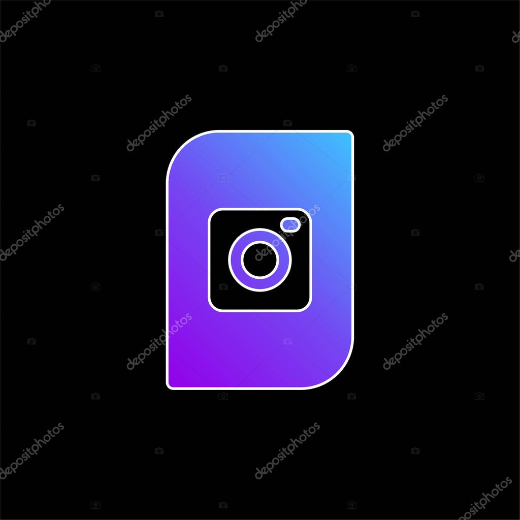 Album blue gradient vector icon