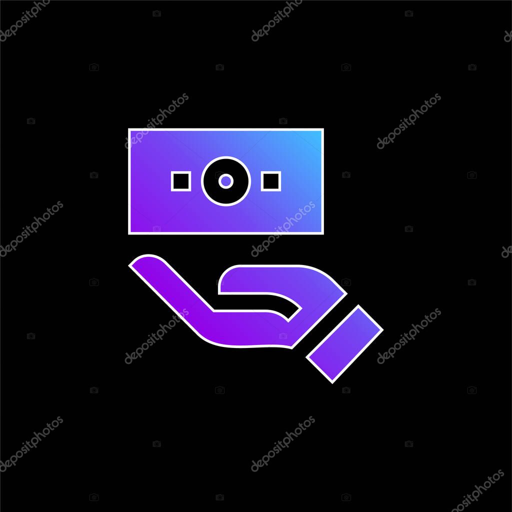 Bill blue gradient vector icon