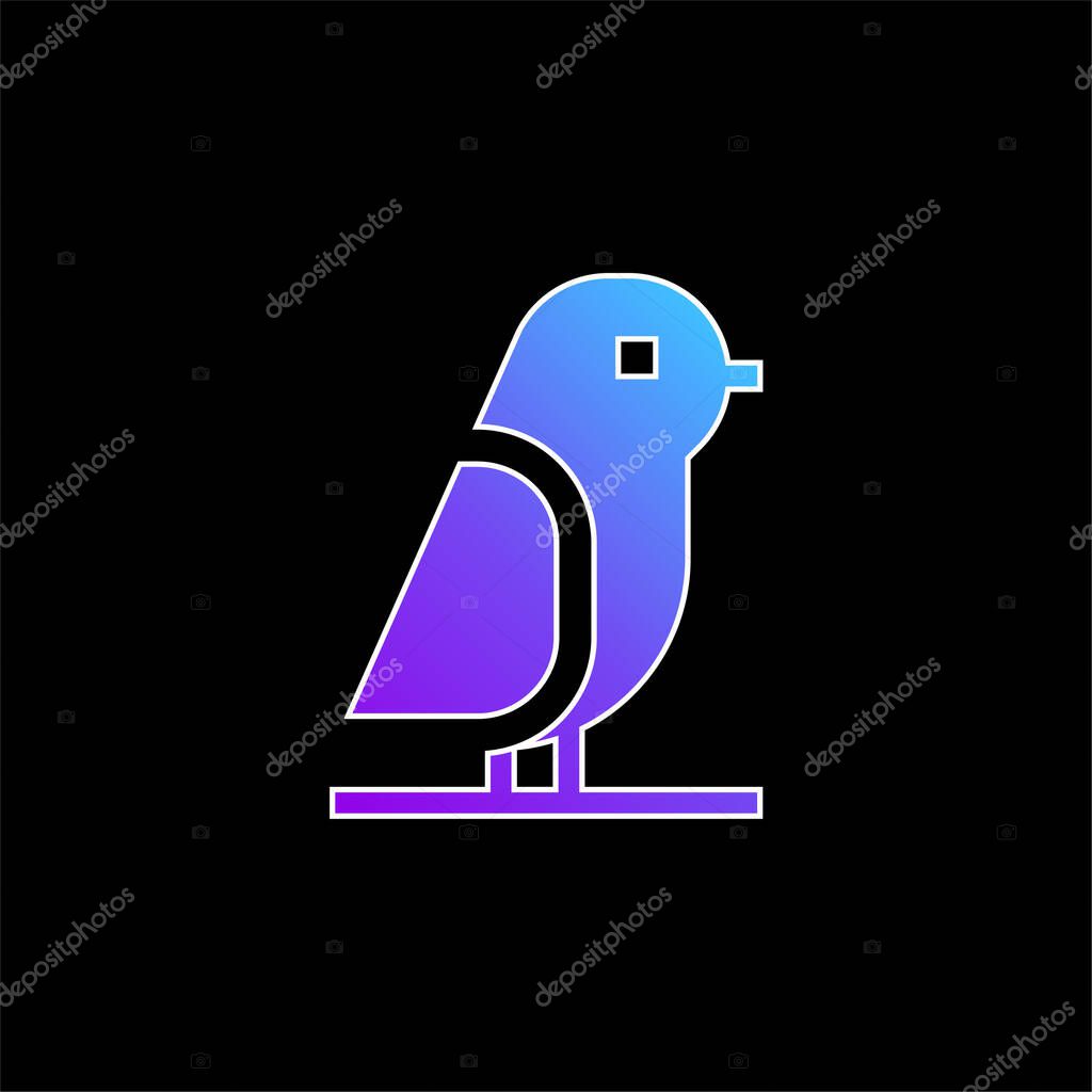 Bird blue gradient vector icon