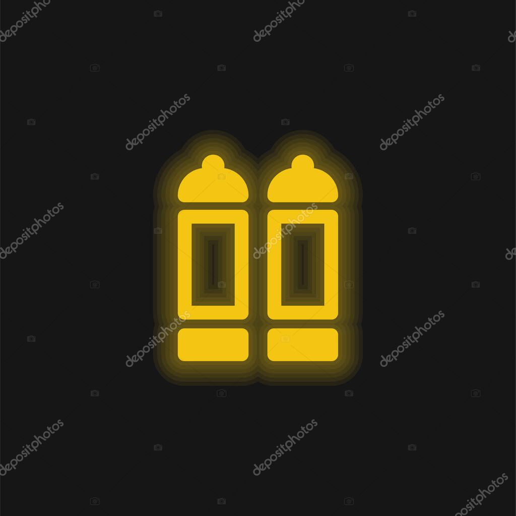 Big Spice Rack yellow glowing neon icon
