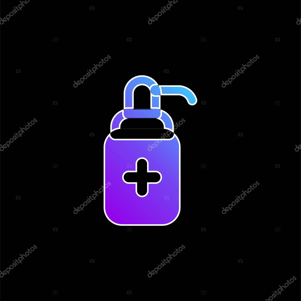Antibacterial Gel blue gradient vector icon