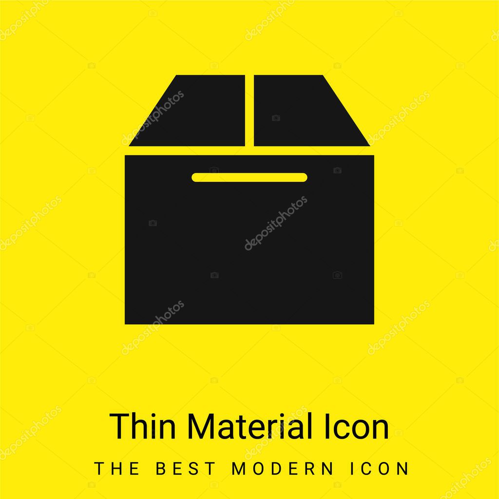 Box minimal bright yellow material icon
