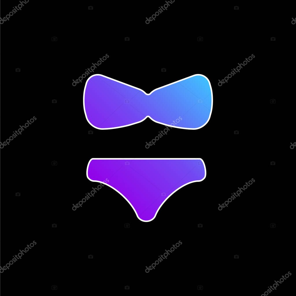 Big Bikini blue gradient vector icon