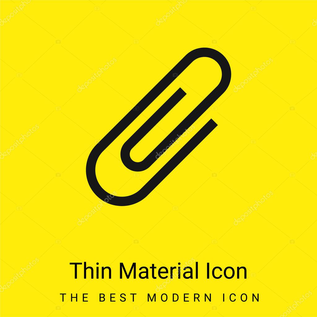 Attached minimal bright yellow material icon